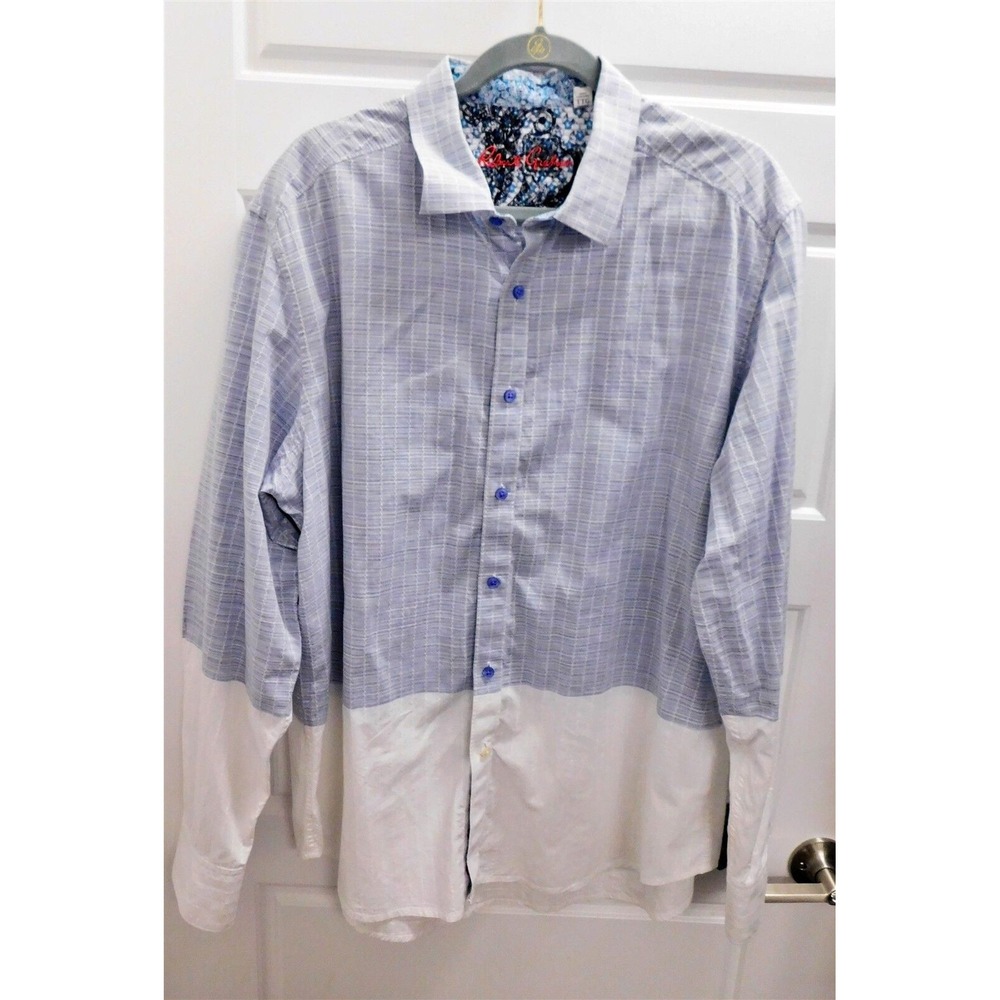 Robert Graham 100% Cotton Long Sleeve‎ Button Down Shirt 2XL